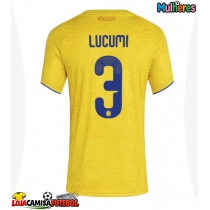 Camisa de Futebol Colômbia Jhon Lucumi #3 Equipamento Principal Mulheres Mundo 2026 Manga Curta